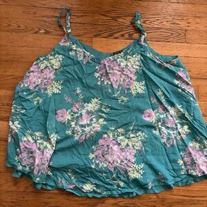 NWT Torrid Women's Multicolor Sophie Challis Double Layer Swing Cami Blouse 2